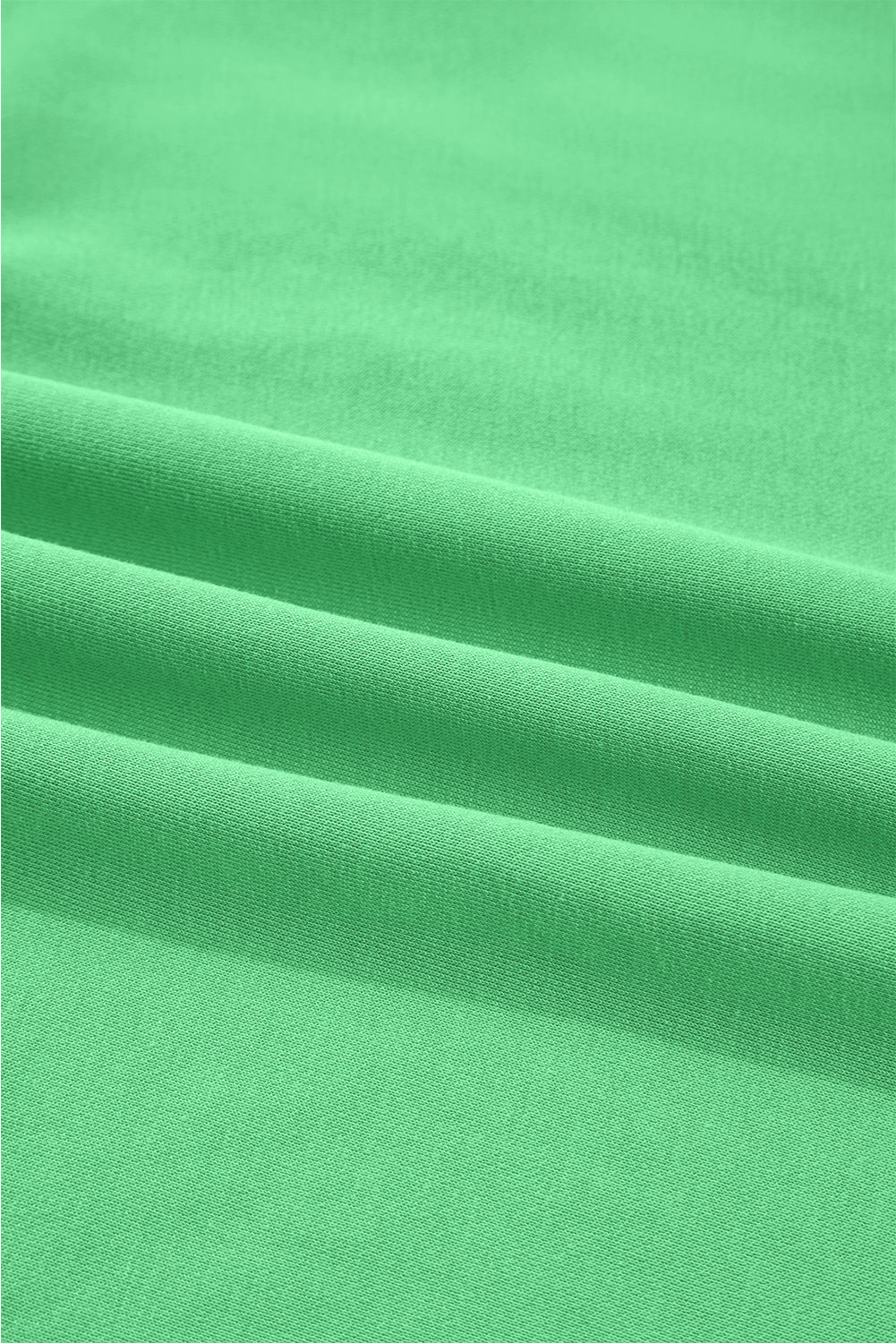Bright Green Drop Shoulder Crop Pullover Drawstring Wide Leg Pants Set