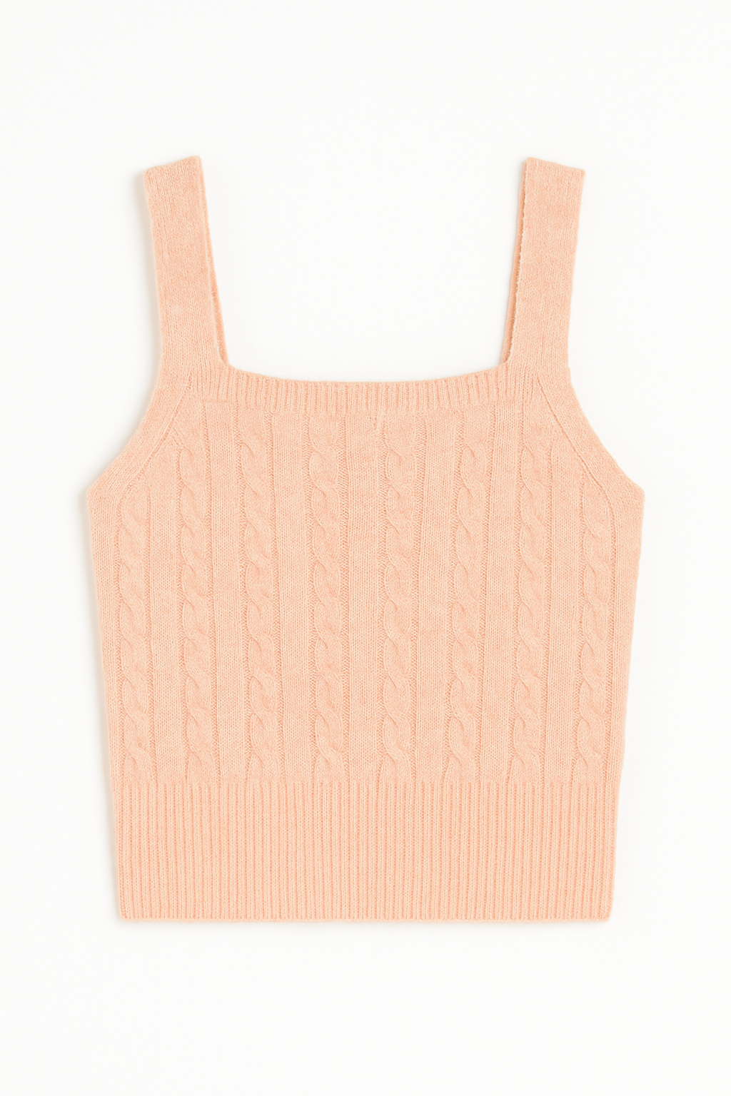 TWO-PIECE SET CABLE KNIT SWEATER AND CAMI