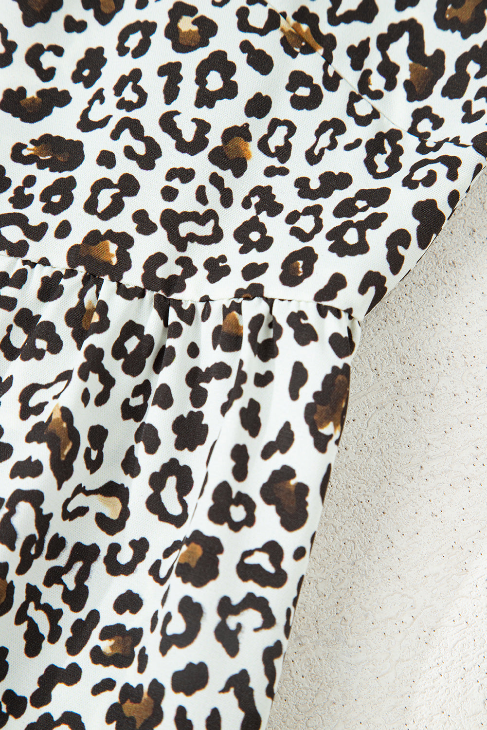 Khaki Leopard Print Plus Size Mini Dress