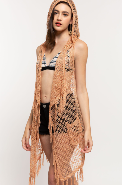 SLEEVELESS HOODED VEST