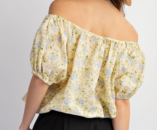COTTON VOILE PRINTED TOP