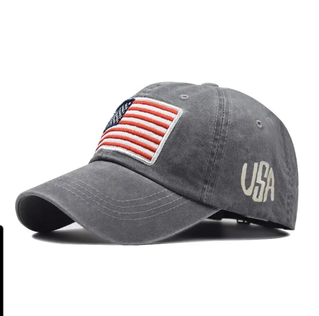 Vintage USA Flag Ball Cap