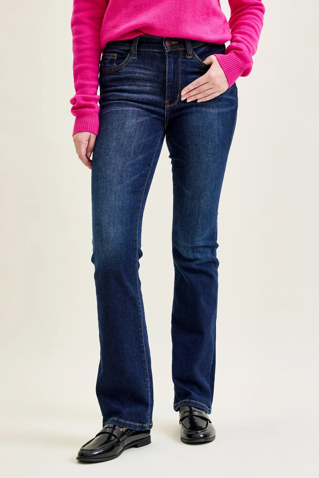 Judy Blue Daisy Dark Dream Tummy Control Bootcut Jeans