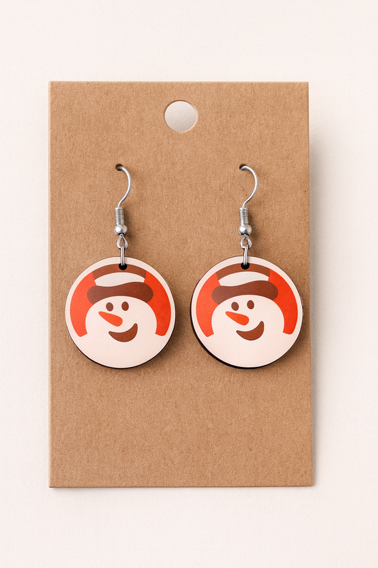 Snowman Earrings – Handmade by a Local Vendor