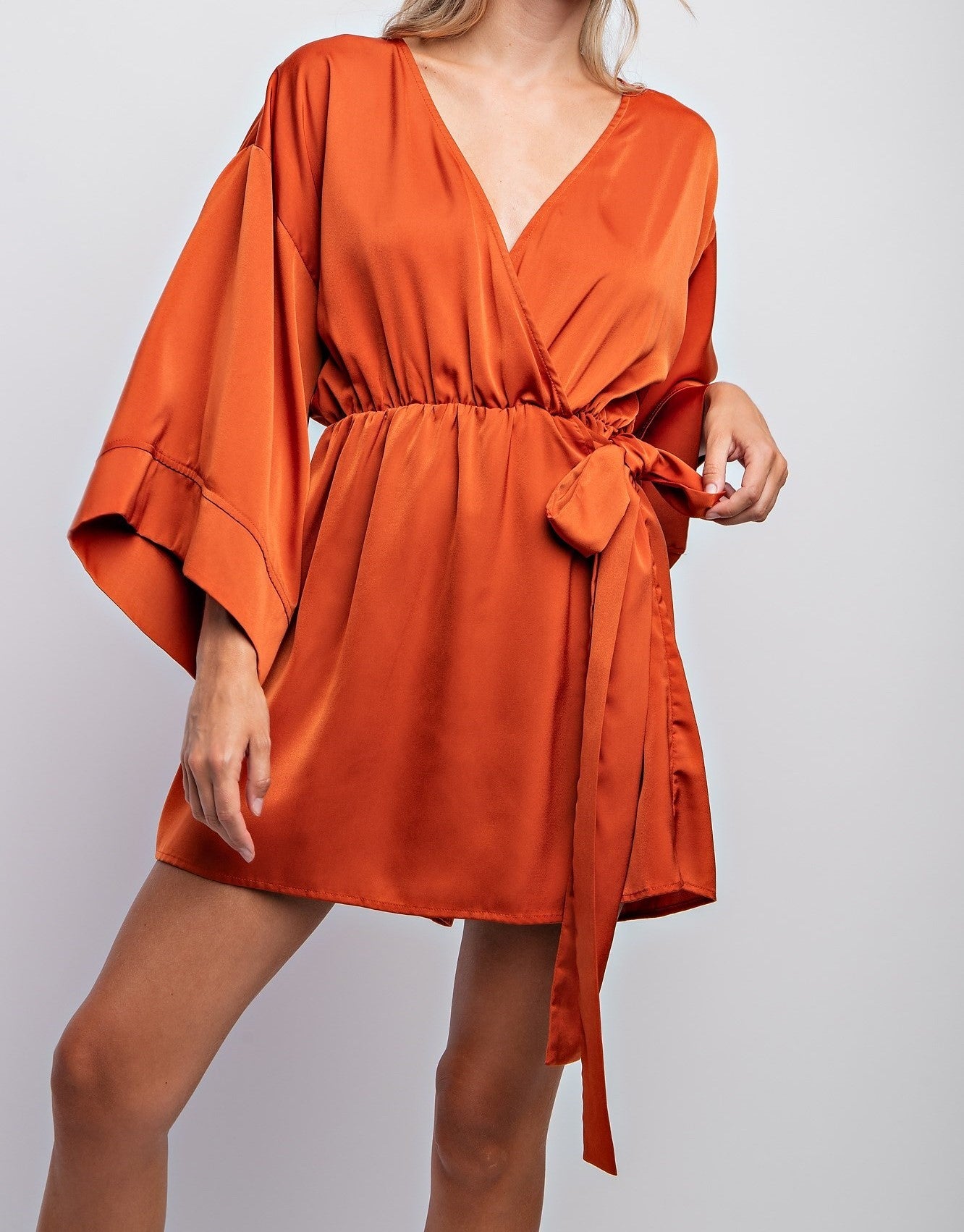 KIMONO SLEEVES WRAP SKORT ROMPER