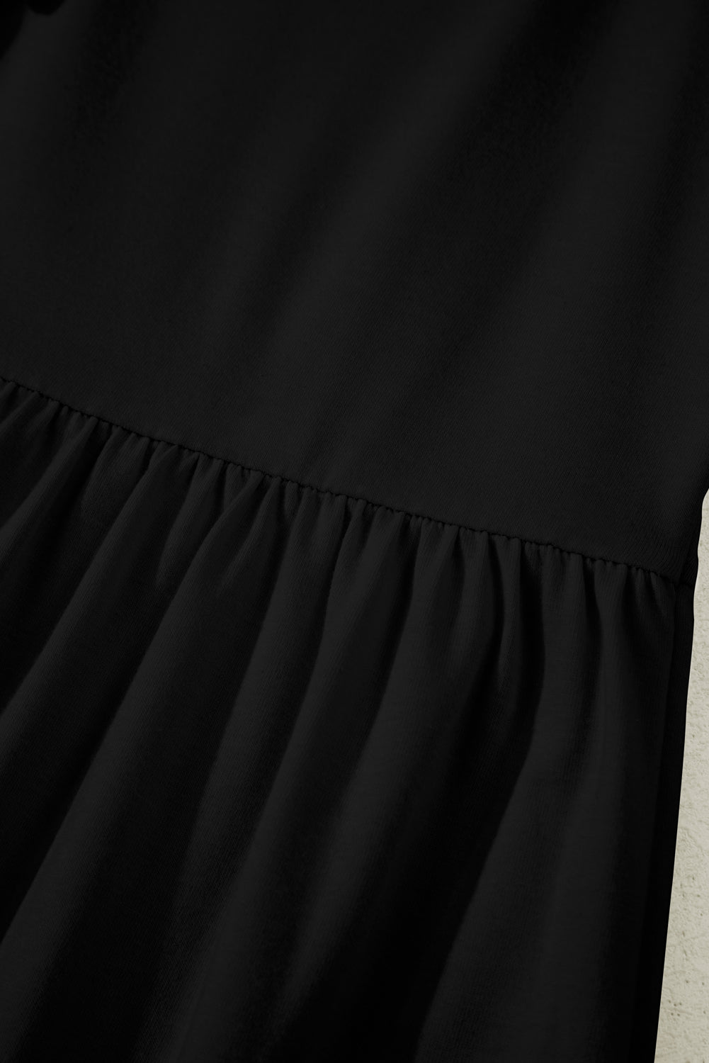 Black Bow Tie Peplum Plus Size Blouse
