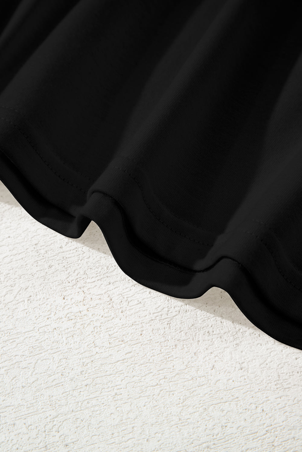Black Bow Tie Peplum Plus Size Blouse