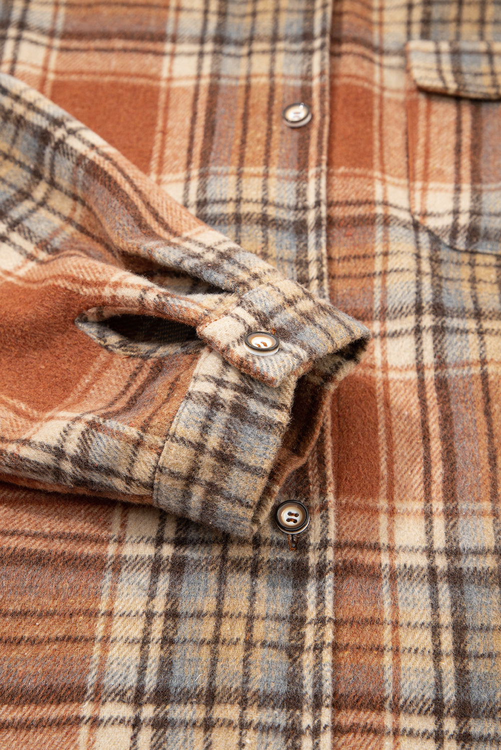Brown Plaid Button-Up Plus Size Shacket