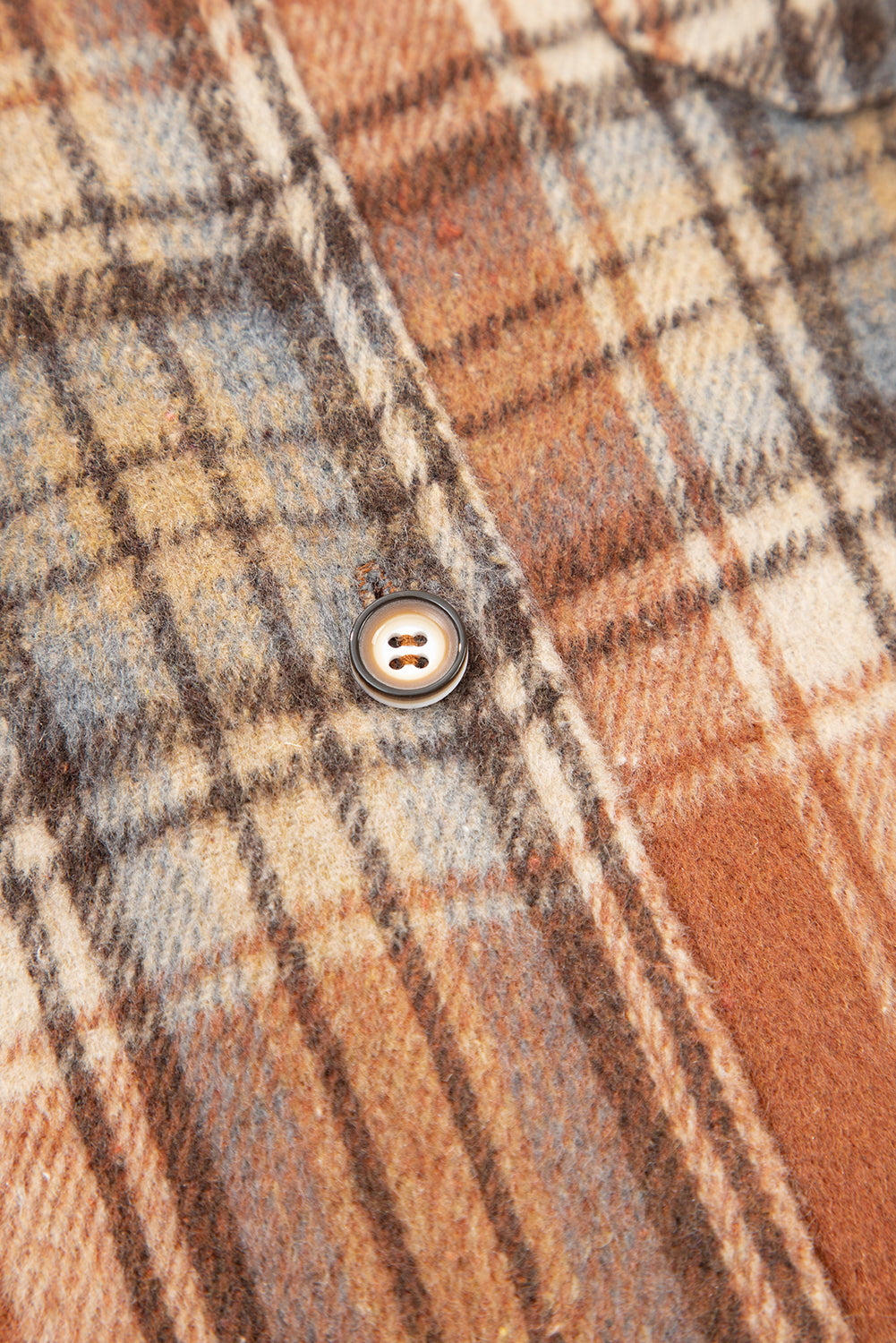 Brown Plaid Button-Up Plus Size Shacket