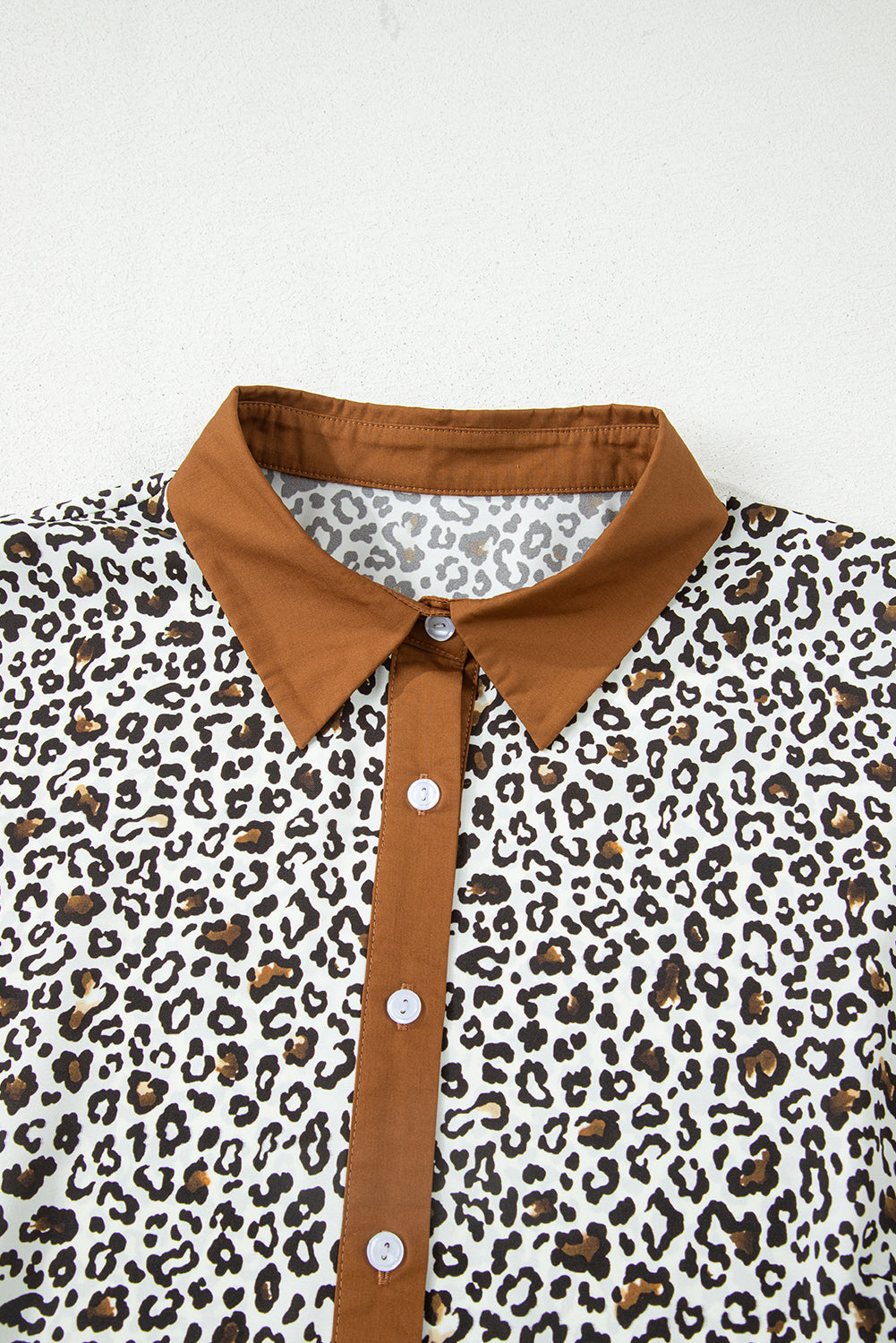 Khaki Leopard Print Plus Size Mini Dress