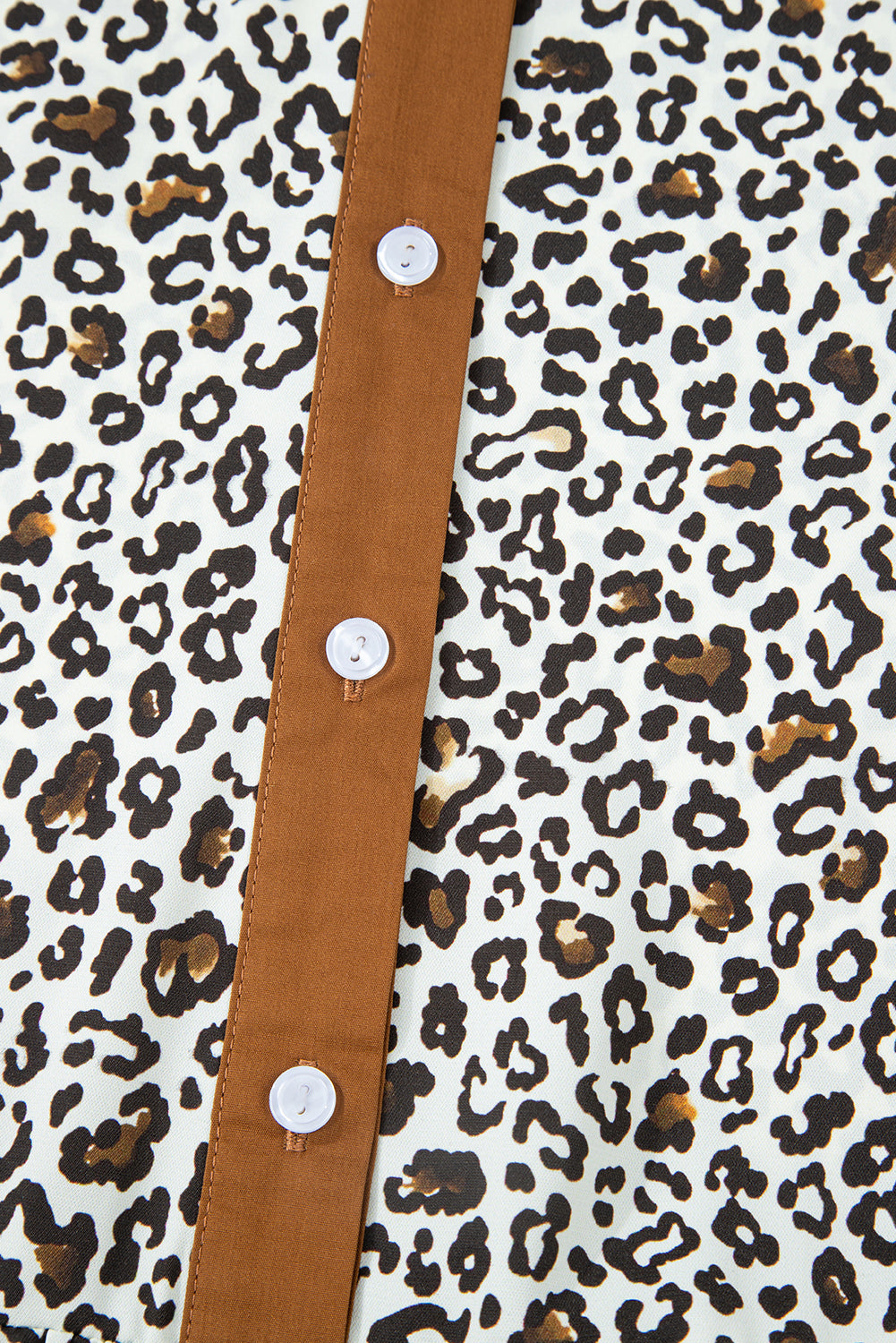 Khaki Leopard Print Plus Size Mini Dress