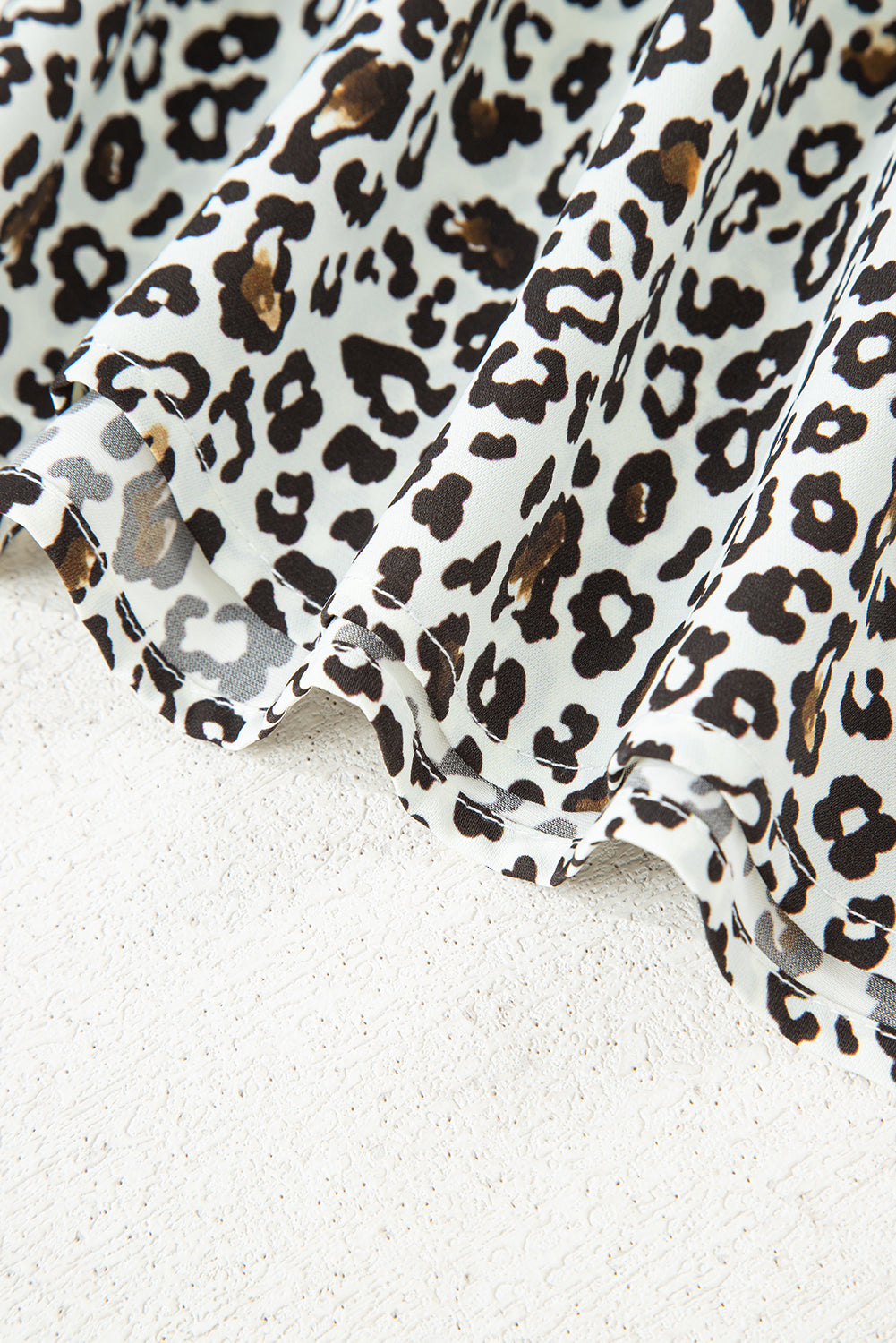 Khaki Leopard Print Plus Size Mini Dress