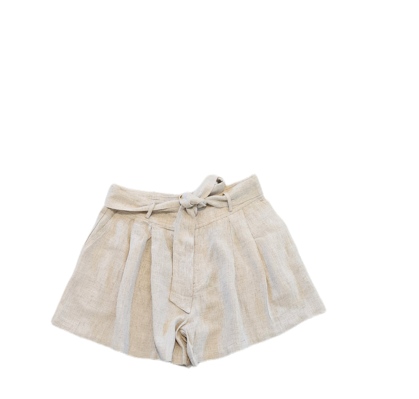 WOMENS LINEN TIE-FRONT SHORTS