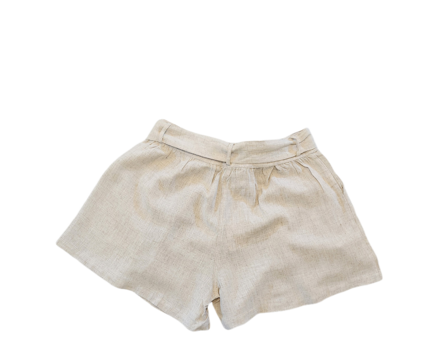 WOMENS LINEN TIE-FRONT SHORTS