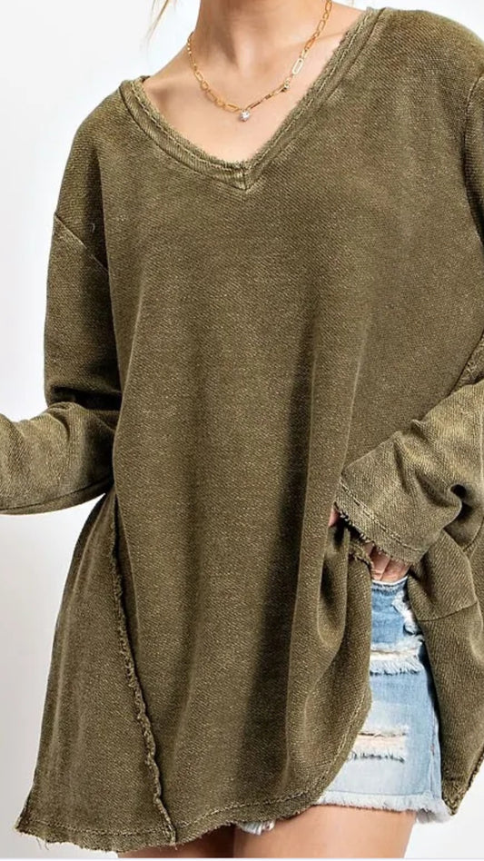 LONG SLEEVE TEXTURED THERMAL TOP