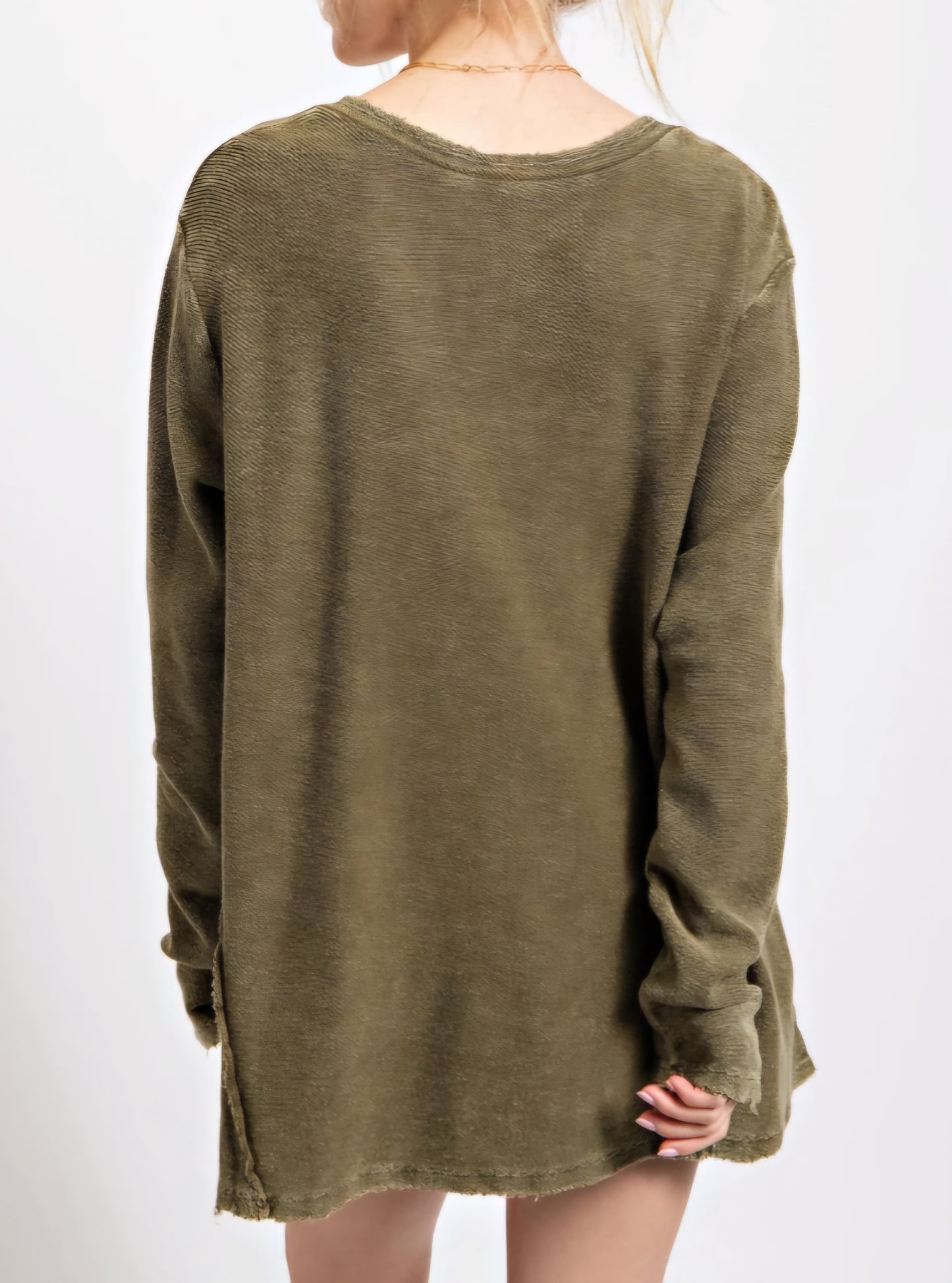 LONG SLEEVE TEXTURED THERMAL TOP