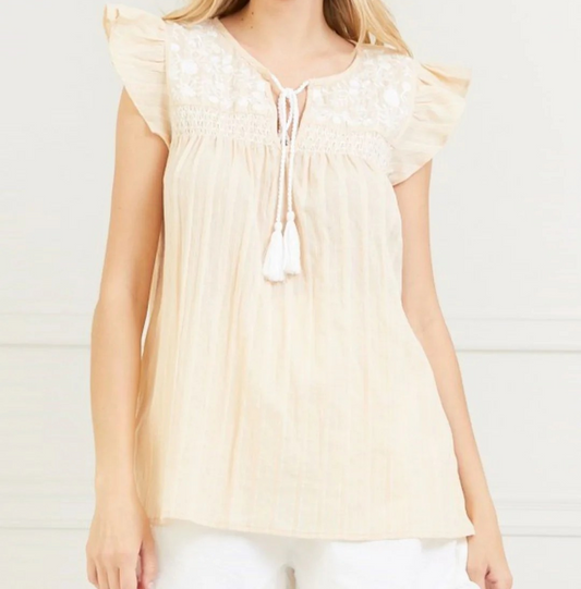 FLUTTER SLEEVE TOP