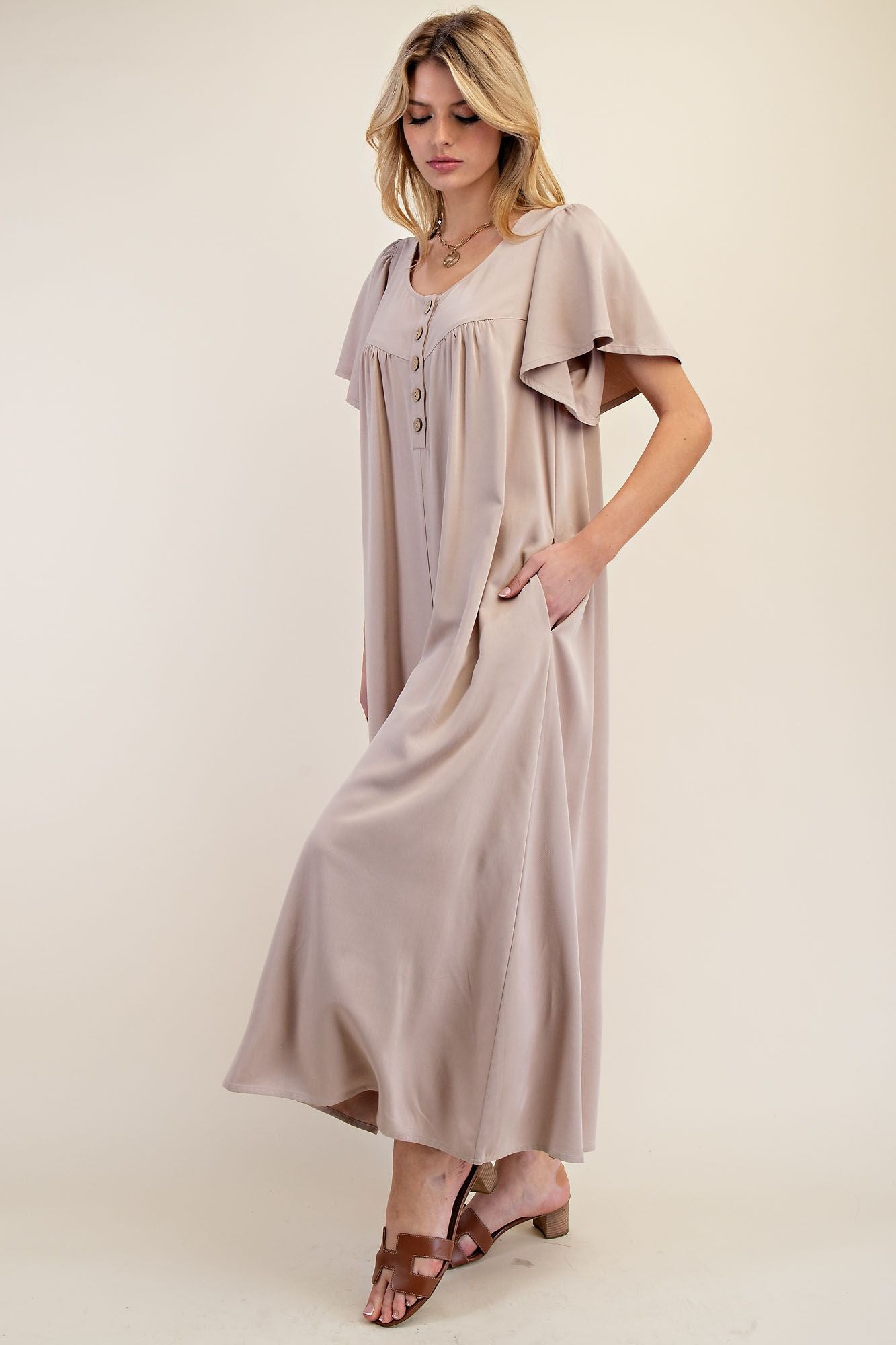 Relaxed Wide-Leg Woven Jumpsuit