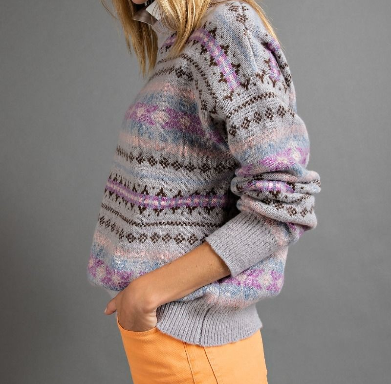 BOHO PATTERNED SWEATER